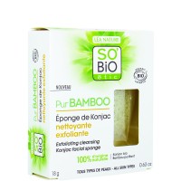 SO'BiO étic Bamboo Exfoliating & Cleansing Konjac Facial Sponge 18gr